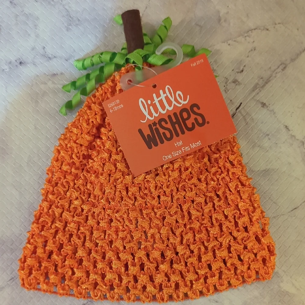 Festive Orange Pumpkin Hat for Kids
